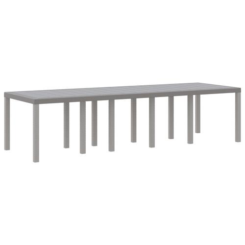 13-delt have spisebord sæt med puder lysegrå polyrattan&& havebord lysegrå 150x100x73 cm polyrattan&& have stole med puder 4 stk. lysegrå polyrattan