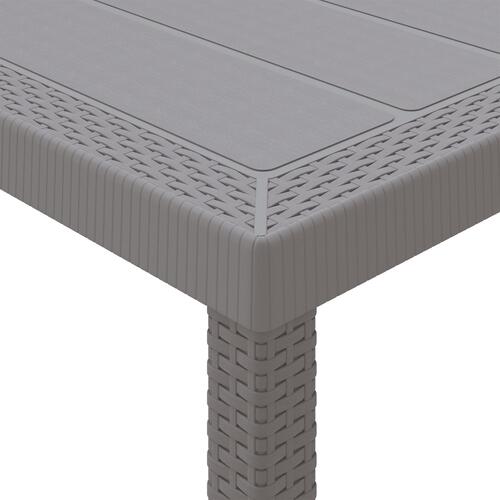 13-delt have spisebord sæt med puder lysegrå polyrattan&& havebord lysegrå 150x100x73 cm polyrattan&& have stole med puder 4 stk. lysegrå polyrattan