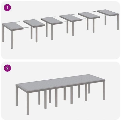 13-delt have spisebord sæt med puder lysegrå polyrattan&& havebord lysegrå 150x100x73 cm polyrattan&& have stole med puder 4 stk. lysegrå polyrattan