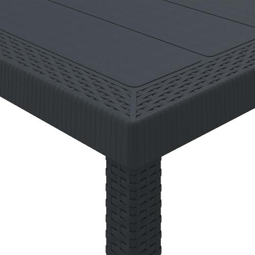 3 Dele Have Spisesæt med Puder Antracit Poly Rattan