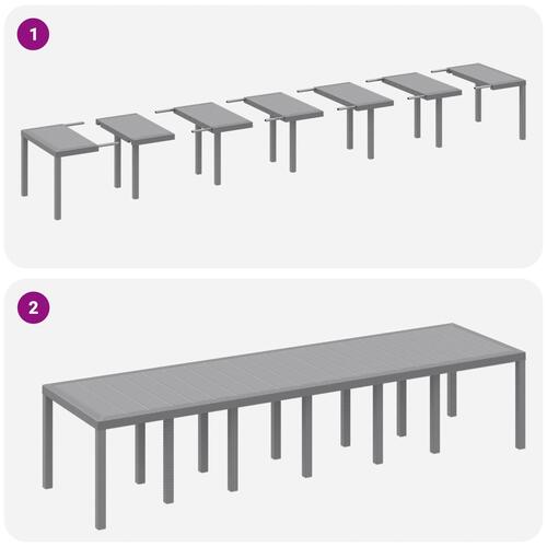 13 Delt Have Spisesæt med Puder Lysegrå Poly Rattan&& Have Bord Lysegrå 200x100x73 cm Poly Rattan&& Have Bord Lysegrå 150x100x73 cm Poly Rattan&& Have Stole med Puder 4 stk Lysegrå Poly Rattan