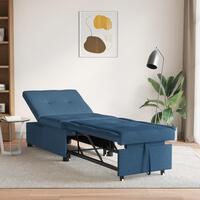 Sovesofa 3-i-1 Udtræk Design Blå Stof