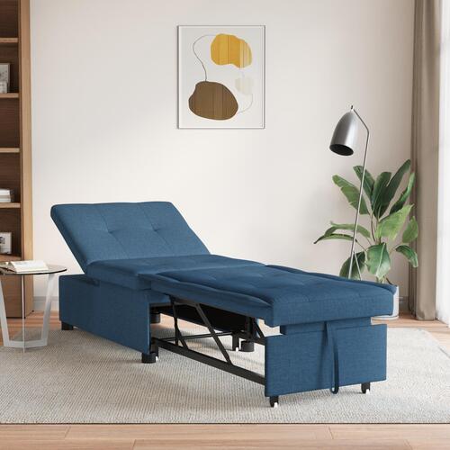 Sovesofa 3-i-1 Udtræk Design Blå Stof