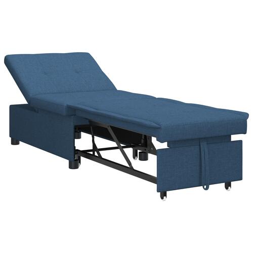 Sovesofa 3-i-1 Udtræk Design Blå Stof