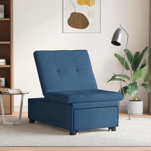 Sovesofa 3-i-1 Udtræk Design Blå Stof