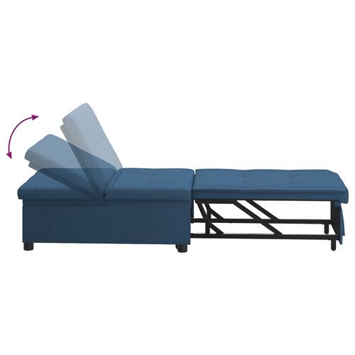 Sovesofa 3-i-1 Udtræk Design Blå Stof