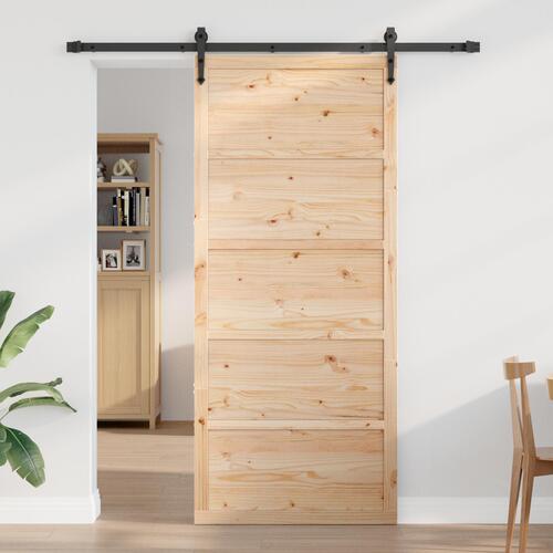 Fyrretræs Entrédør Naturligt Træ Massivt Fyrretræ 80 x 2.5 x 208 cm