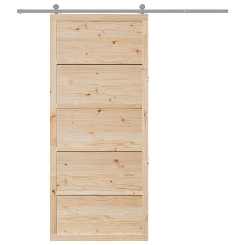 Fyrretræs Entrédør Naturligt Træ Massivt Fyrretræ 80 x 2.5 x 208 cm