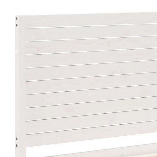 Ekstra lang sengeramme 90×210 cm - massivt fyrretræ, hvid