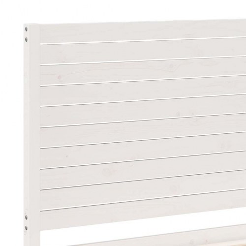Ekstra lang sengeramme i massivt fyr - 90 x 220 cm, hvid