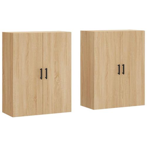 Vægskabe 2 stk. 69,5x34x90 cm sonoma-eg