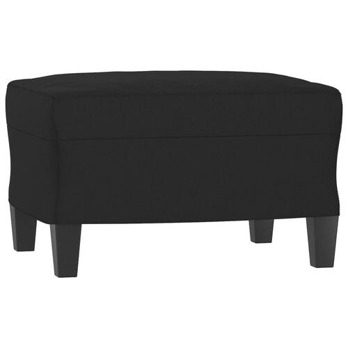3 personers sofa med hynder mikrofiberstof sort