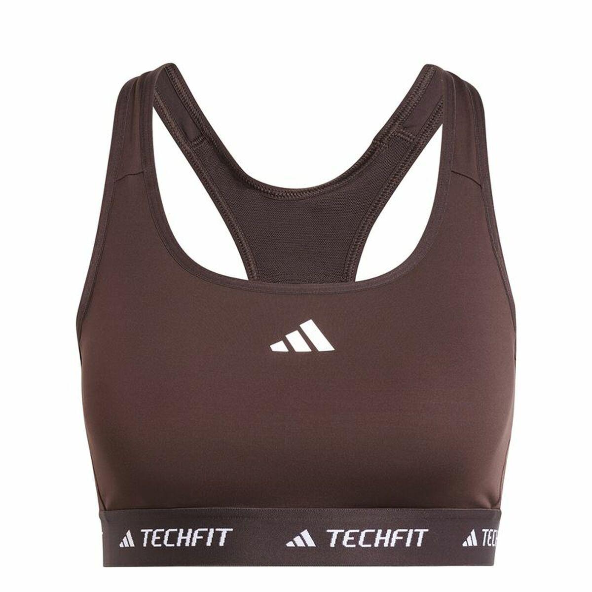 Adidas Techfit sports-bh - Medium støtte, brun (L)