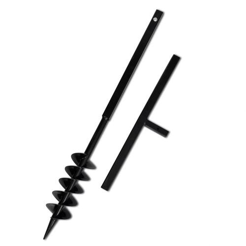 Pælebor med håndtag, 100 mm, med forlængerrør, 13 m, stål