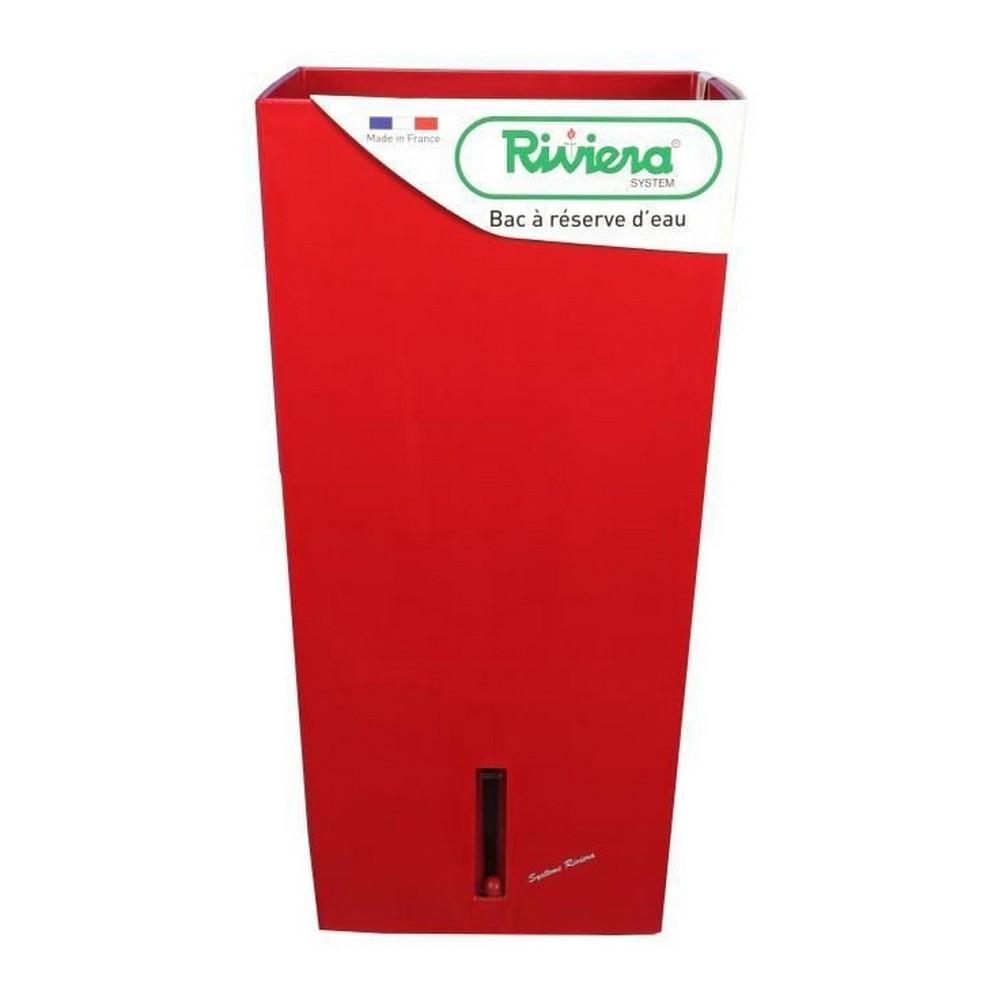 Selvvandende pot Riviera Eva New Plastik Firkantet Rød (37 x 37 x 68,5 cm)