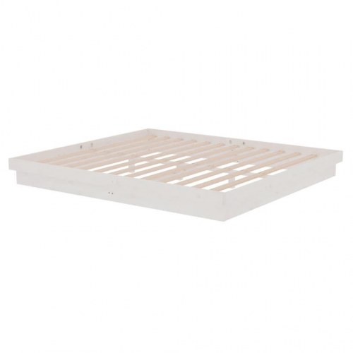 Sengestel 180×200 cm - Super King i massivt fyrretræ, hvid