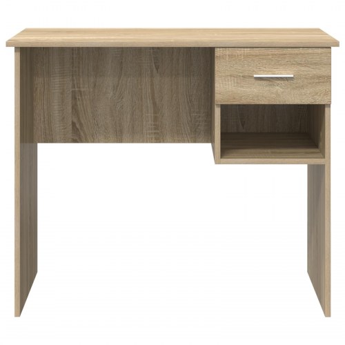 Skrivebord med Opbevaring Sonoma Eg 90x49.5x75 cm Ingeniørtræ