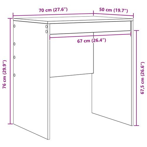 Skrivebord Hvidt Konstrueret træ 70 x 50 x 76 cm Skrivebord