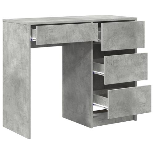 Grå skrivebord Beton grå Beton Standard Opbevaring Skrivebord