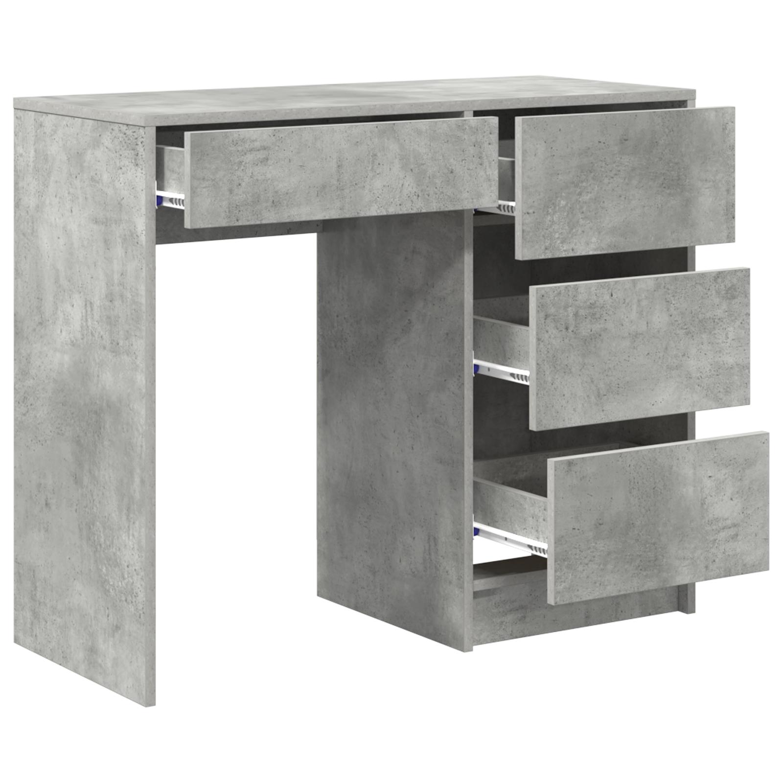 Grå skrivebord Beton grå Beton Standard Opbevaring Skrivebord