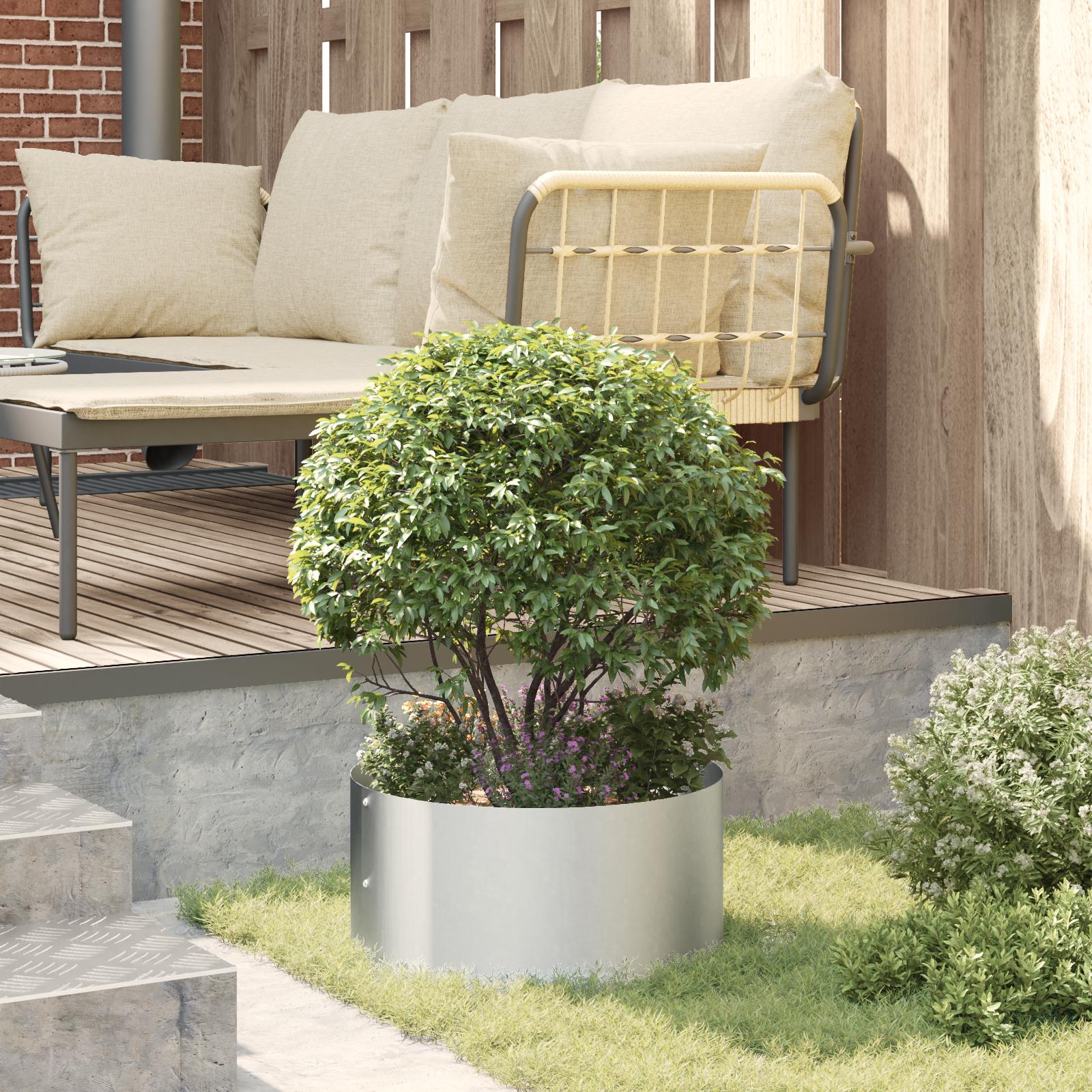 vidaXL Plante ring 5 stk. Sølv 40 x 40 x 20 cm Galvaniseret stål