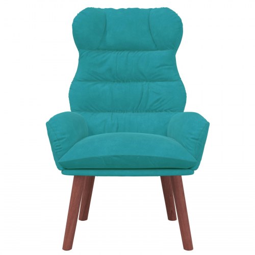 Afslappende Stol Turkise Fløjl