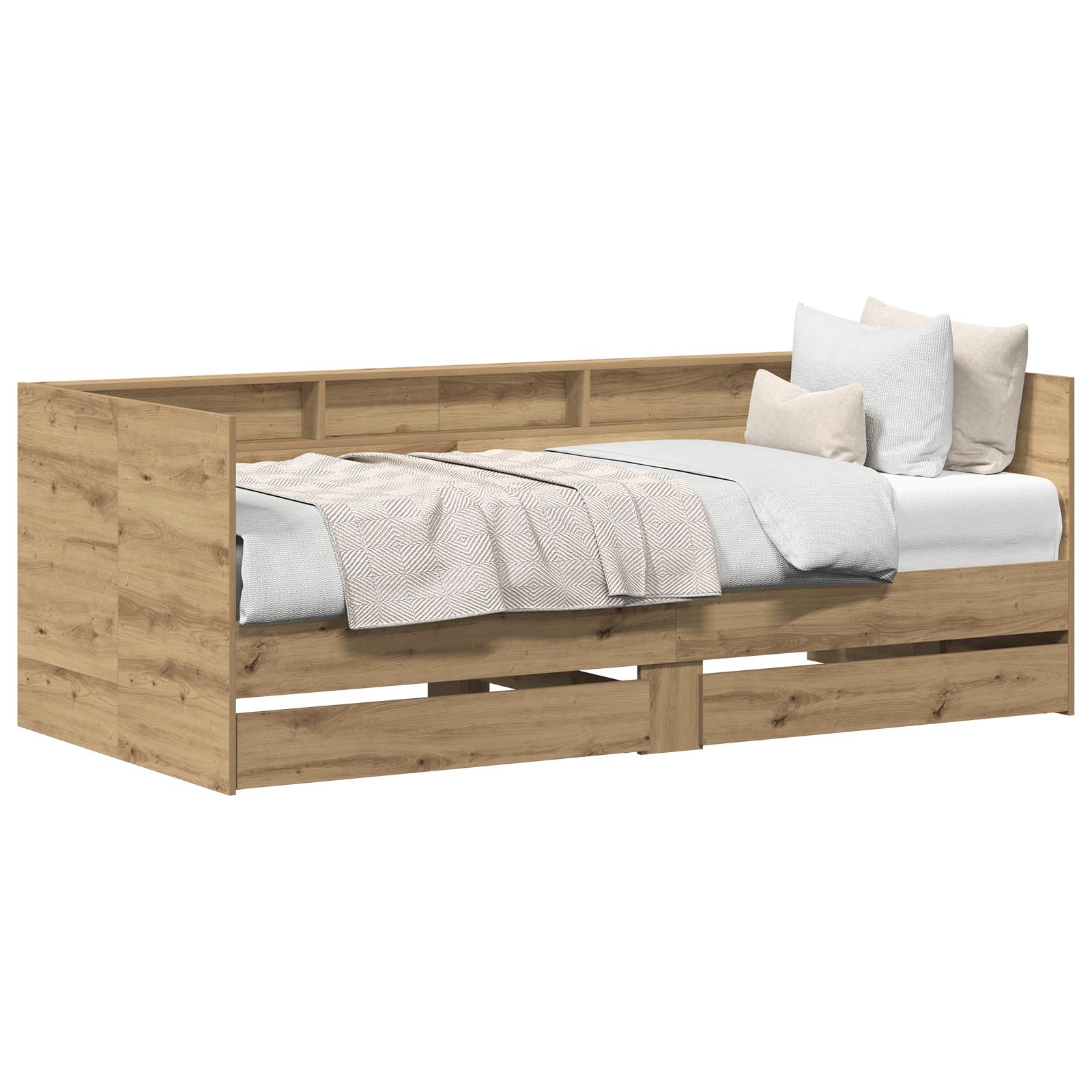 Dagbedsramme med skuffer artisan eg 90 x 200 cm Konstrueret træ