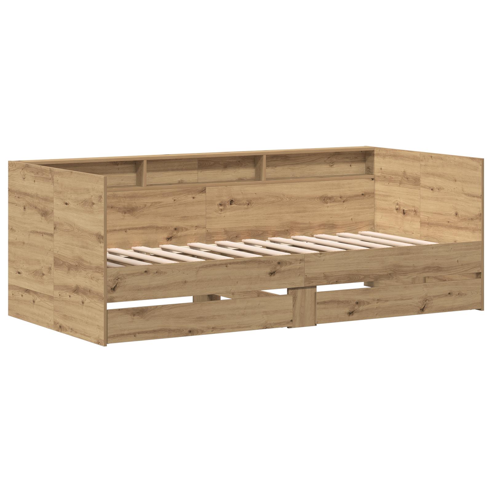 Dagbedsramme med skuffer artisan eg 90 x 190 cm Konstrueret træ
