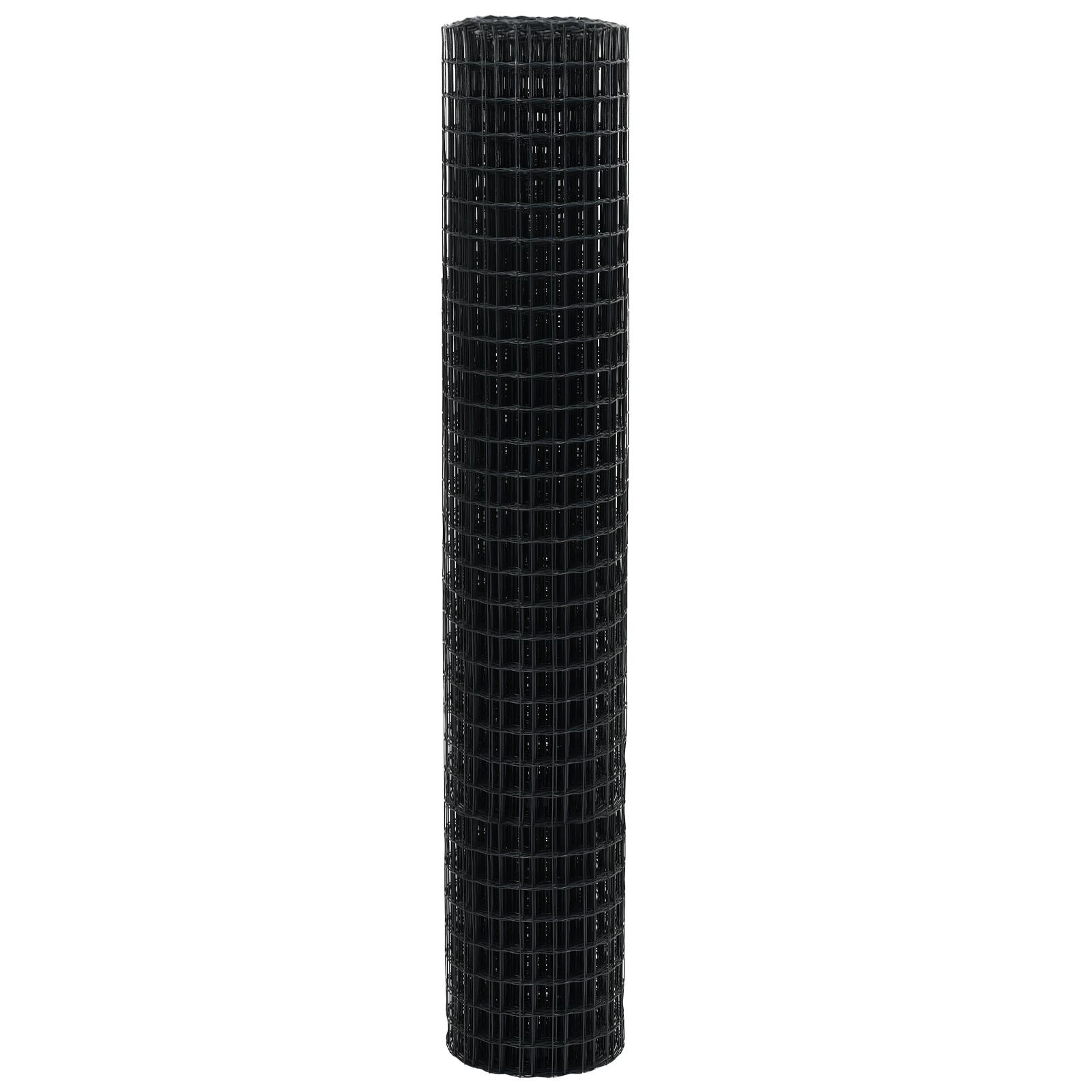 Euro hegn i grå - 1,5 × 10 m PVC-belagt jernnet