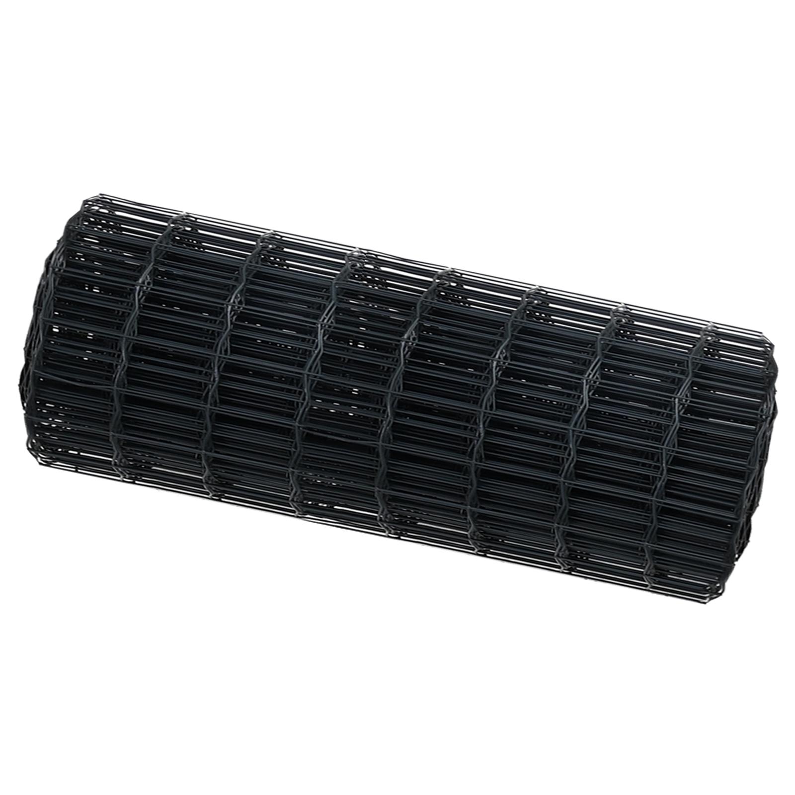 Euro hegn i grå - 0,8 × 10 m PVC-belagt jern