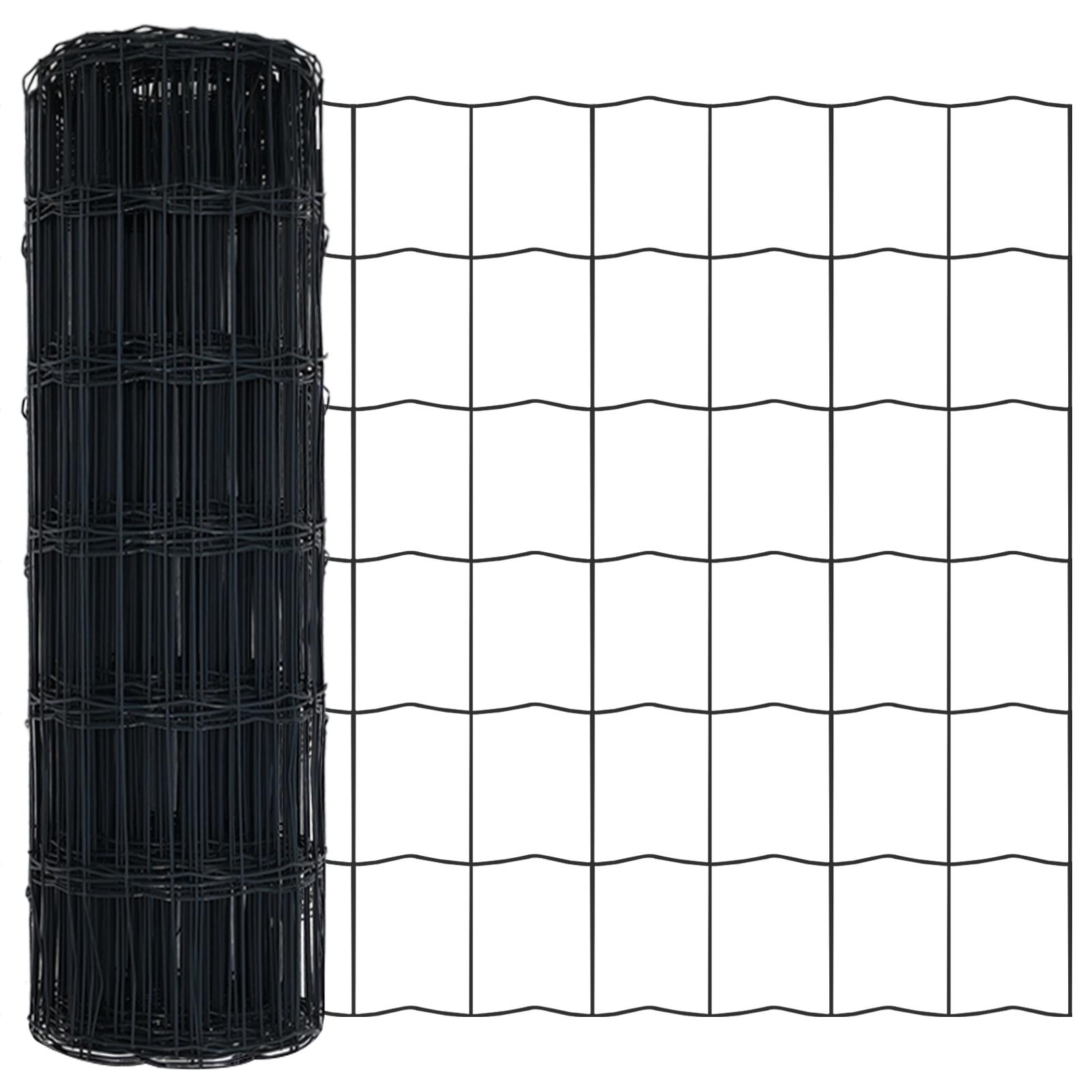 Euro hegn grå 0,4 × 10 m - PVC-belagt jern