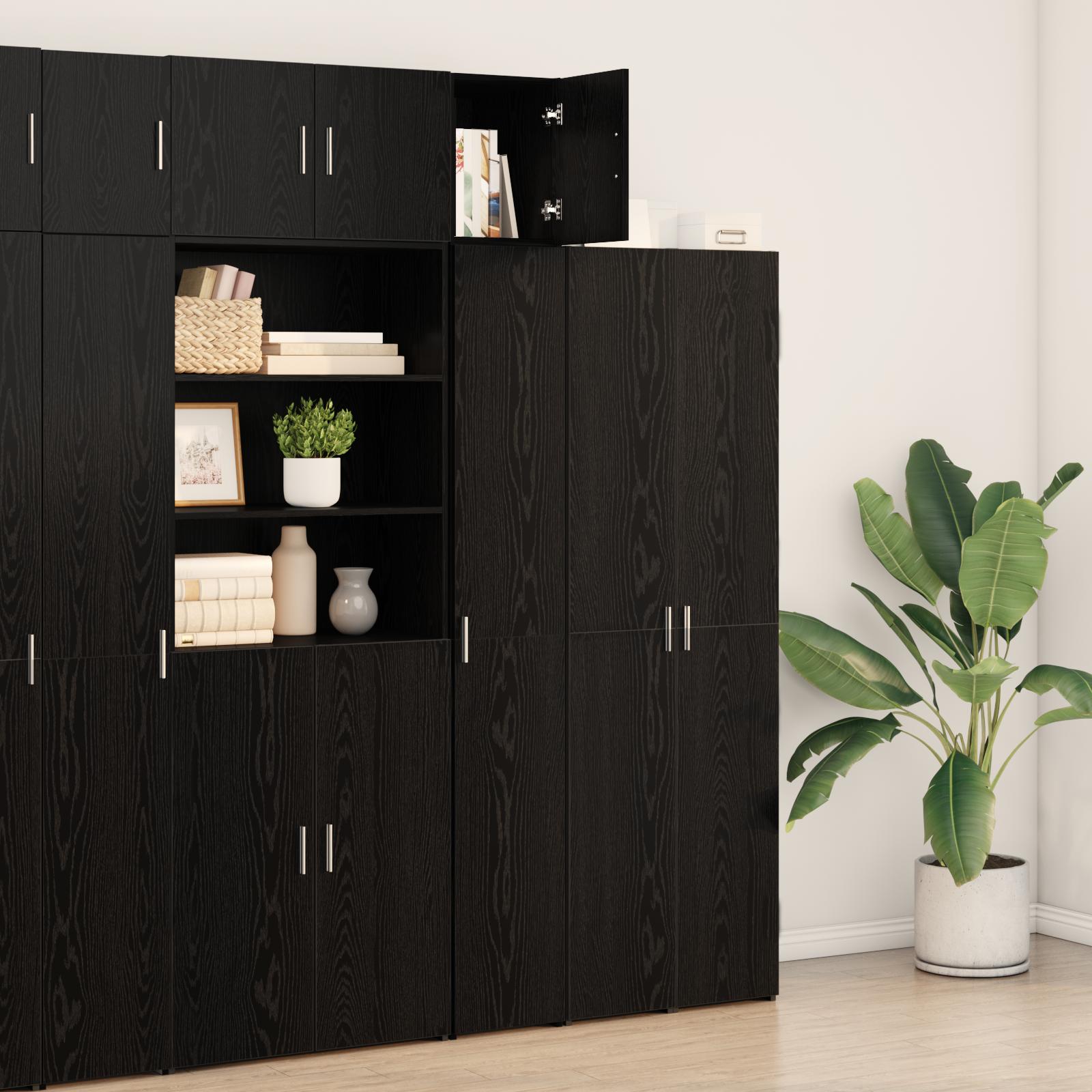 Vægskab Vægmonteret Sort eg 30 x 42.5 x 40 cm Konstrueret træ