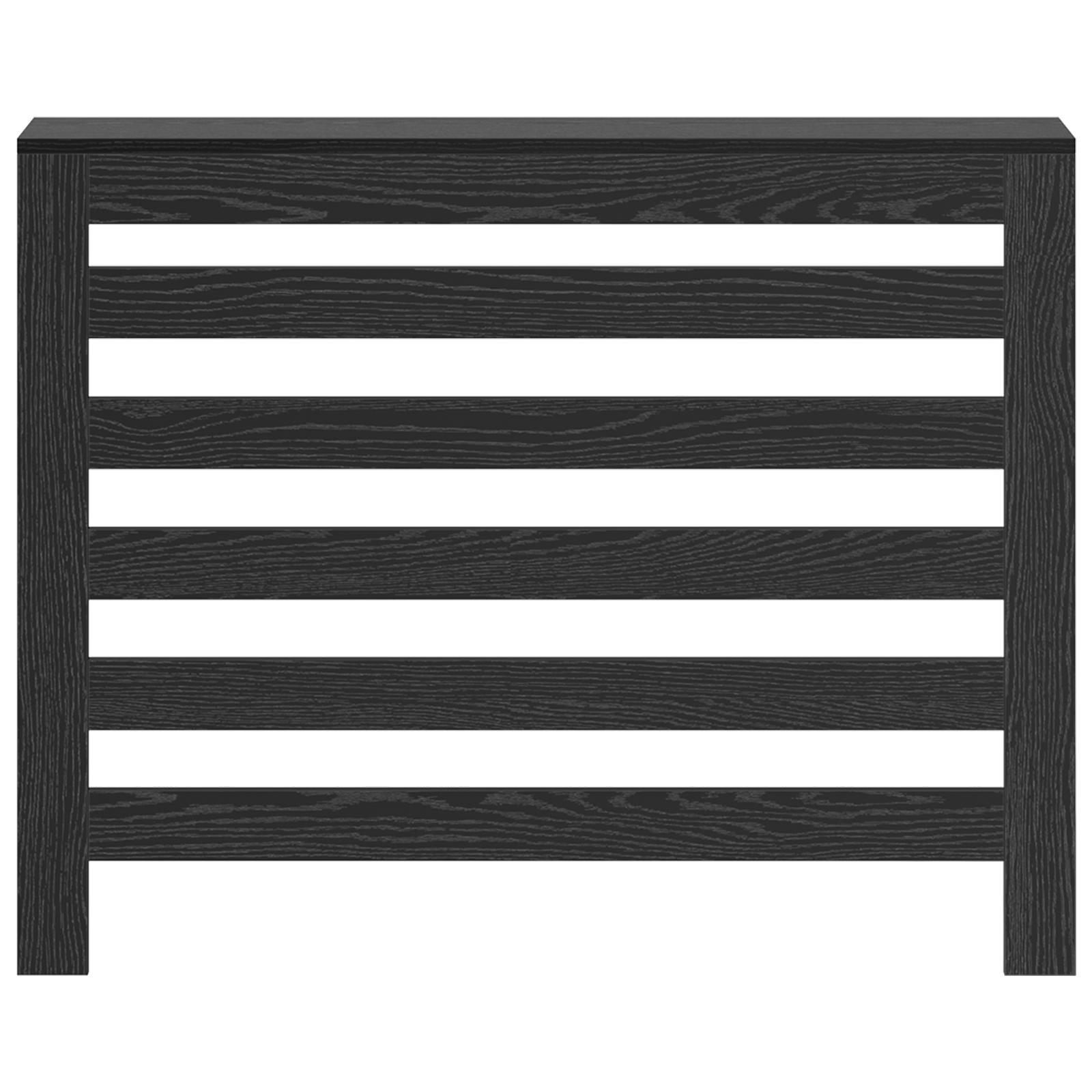 Radiator Cover Sort Eg 104x20x82 cm Træ