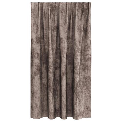 Velvet Gardiner 2 stk med Øjer Cappuccino 140x140 cm