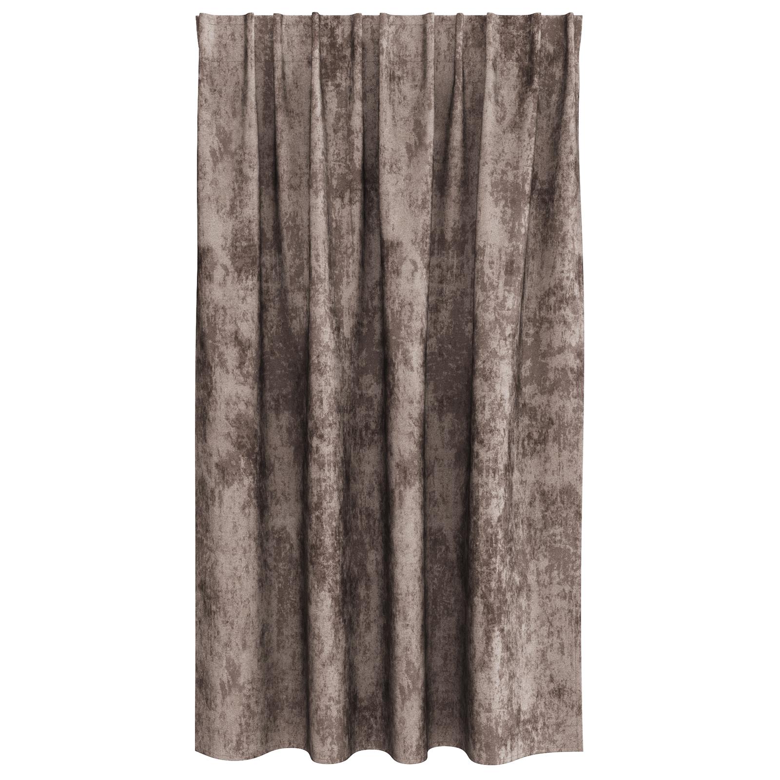Velvet Gardiner 2 stk med Øjer Cappuccino 140x140 cm