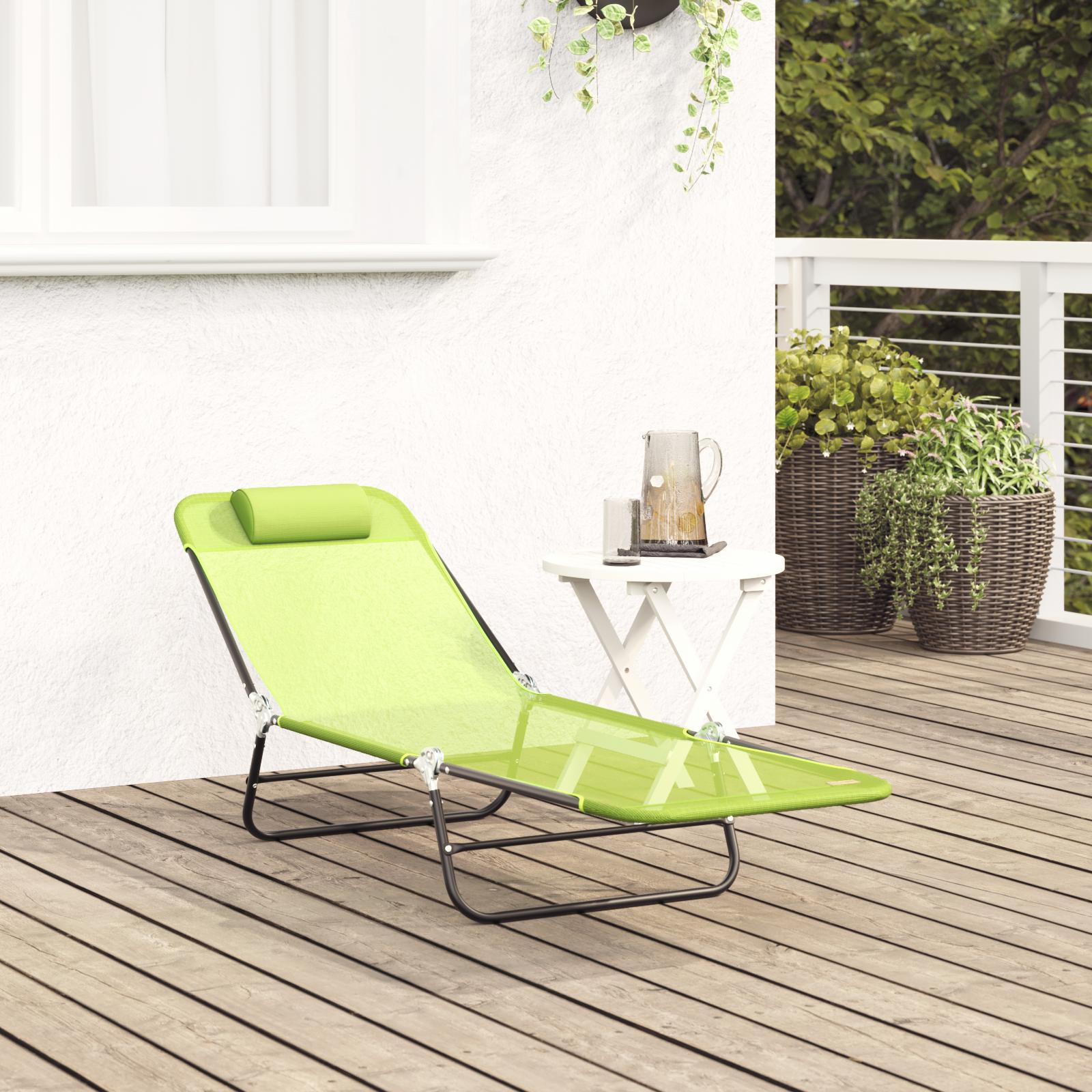 Foldestol 1-person Grøn 182 x 55 x 85.5cm Metal