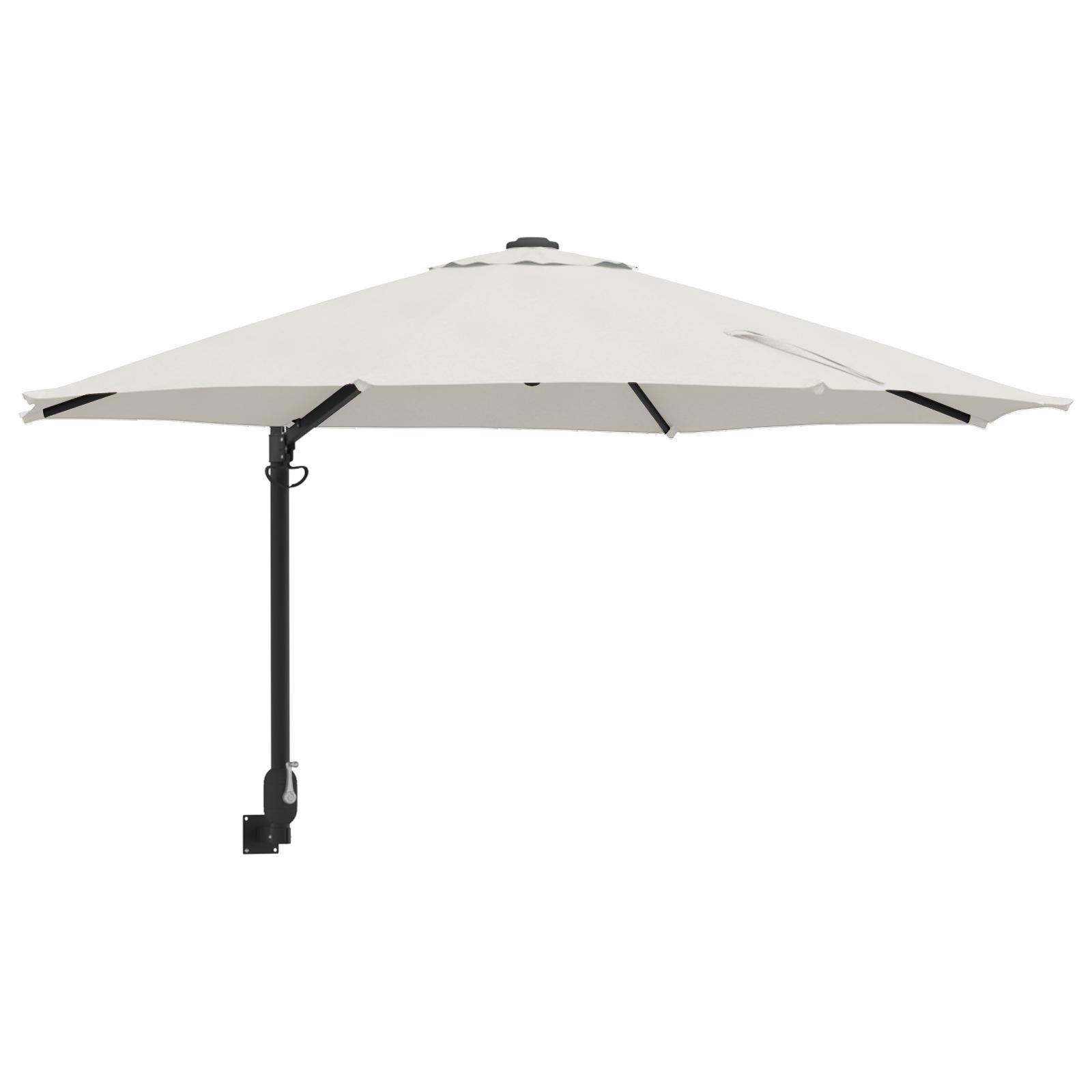 Haveparasol Beige og sort 248 x 248 x 148 cm Polyester og Stål