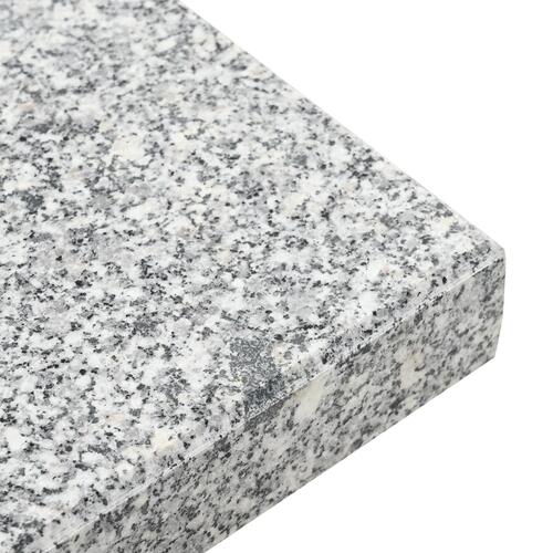 Parasolfod med Hjul til Ø38/48mm Pæle Grå Granit 30 kg Firkantet
