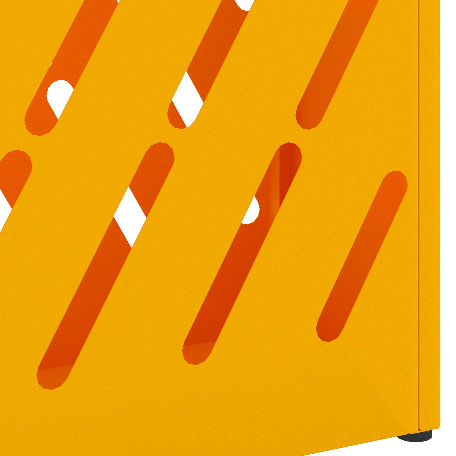 Parasolfod 28 X 12 X 41 Cm Stål - sennepsgul / Diagonale linjer