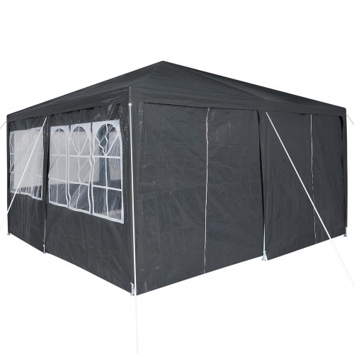 Festtelt med 8 Sider Antracit 4x4 m PE