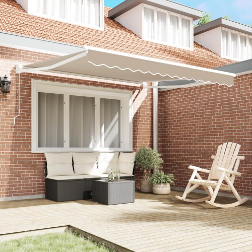 Manuel Udtækkelig Markise Beige 300x250 cm, Markise Erstatningsstof til 3x2.5 m Ramme Beige