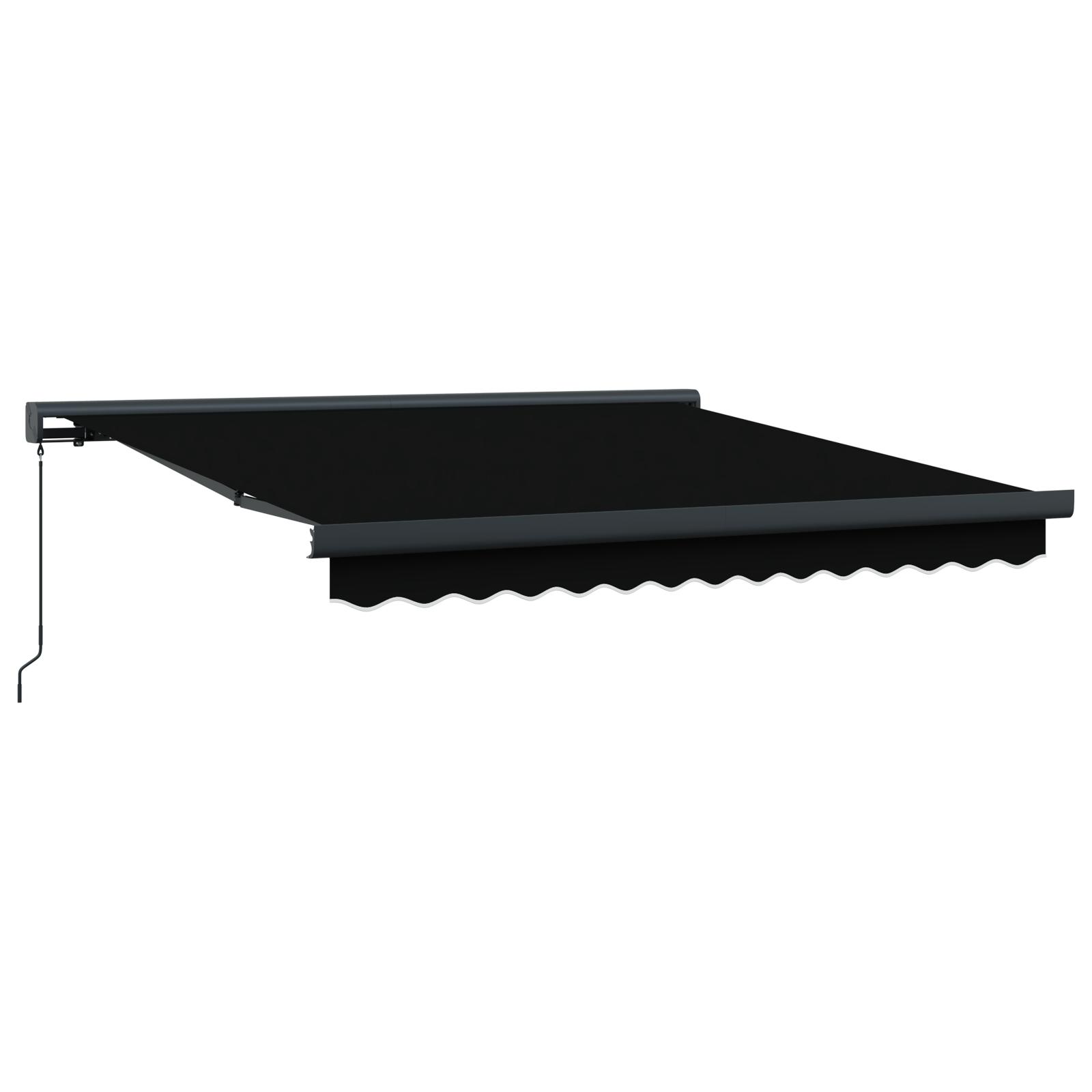 UtrÃ¦kkelig Markise Sort 300 x 250 cm Stof og Metal