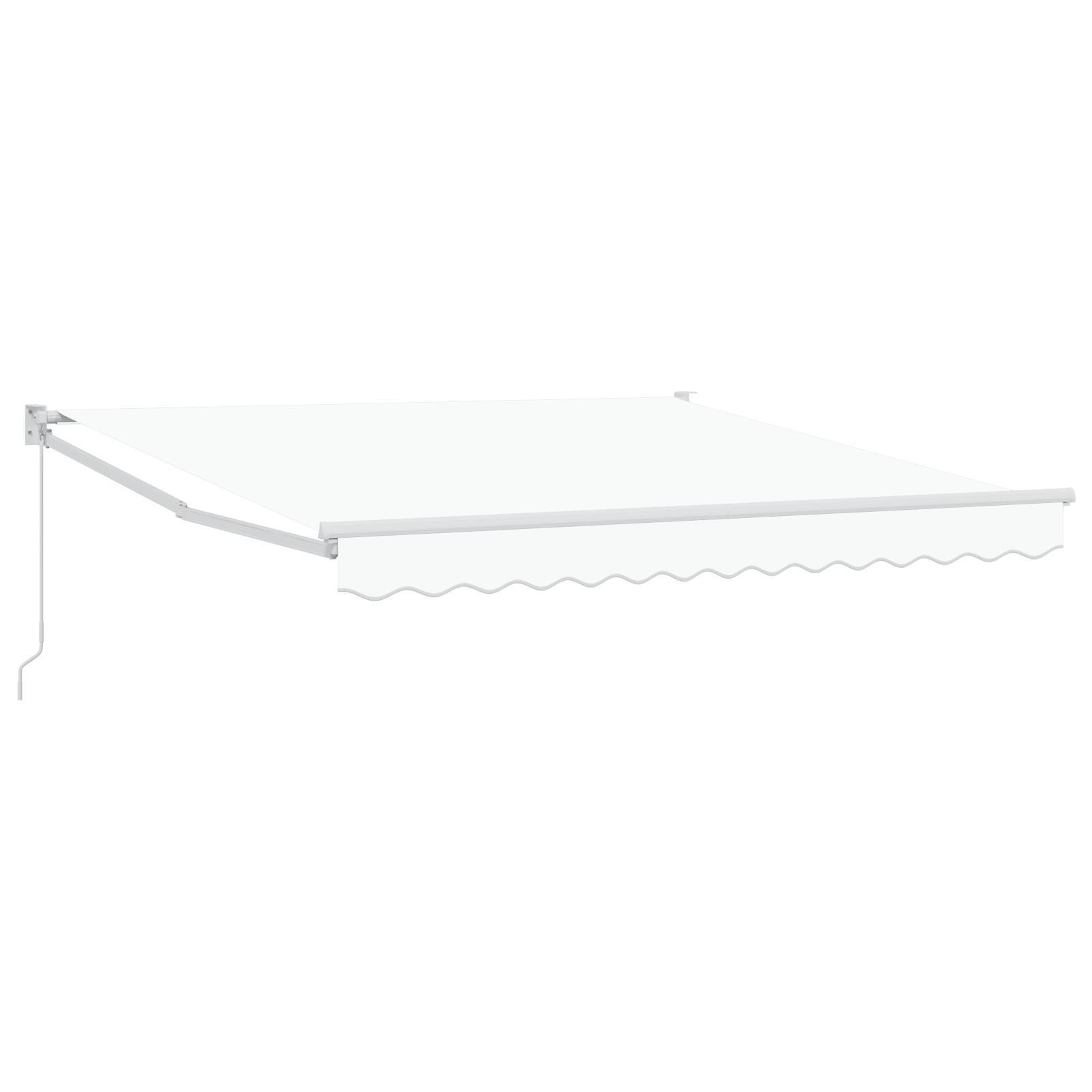 Markise Hvid 3 x 2,5 m Polyester og metal