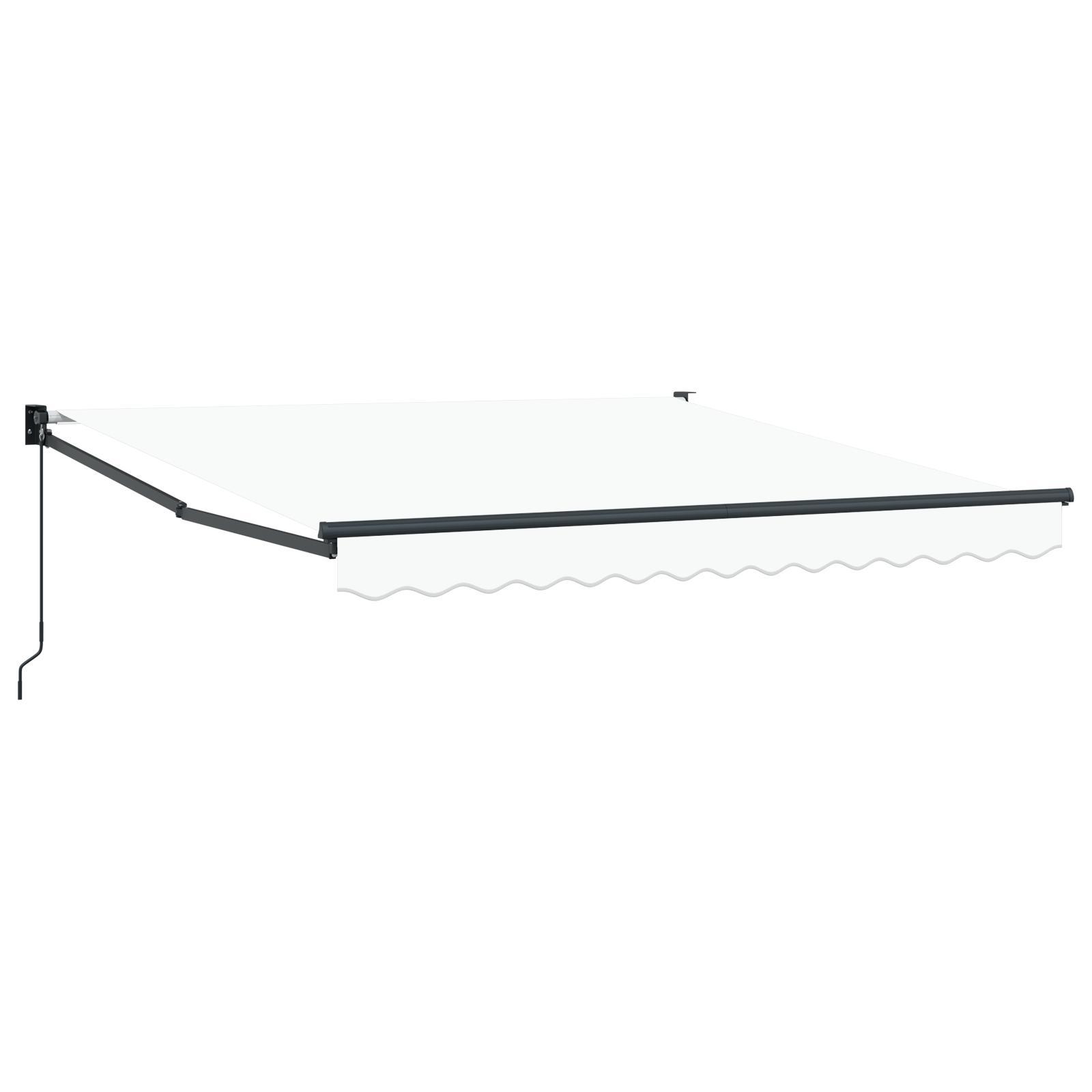 Markise Hvid 3 x 2,5 m Polyester og metal