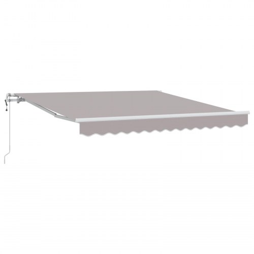 Automatisk Udtækkelig Markise Lysegrå 300x250 cm, Markisedug til 3x2.5 m Ramme Lysegrå