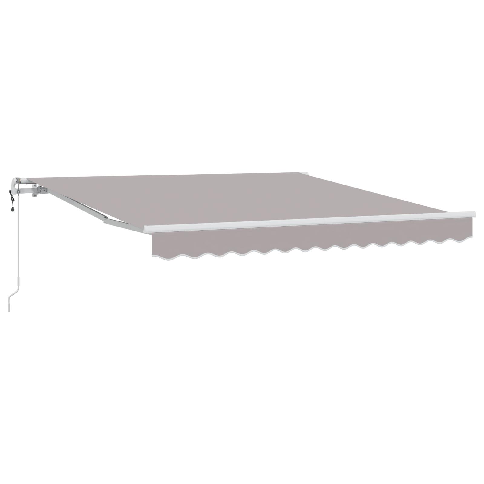 Utrækkelig Markise 300 x 250 cm Lysegrå