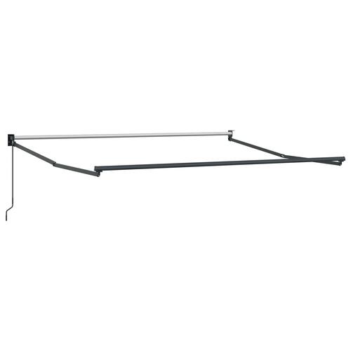 Manuel Sammenrullelig Markise Sort 350x250 cm, Markise Erstatningsstof til 3.5x2.5 m Ramme Sort