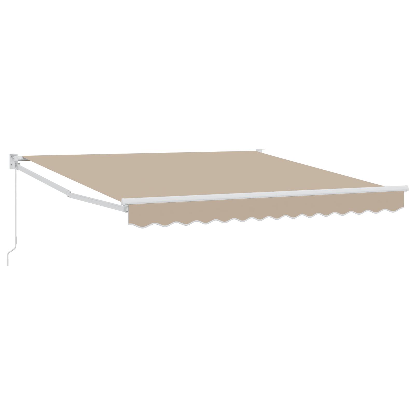 Utrækkelig Markise Beige 350 x 250 cm Stof