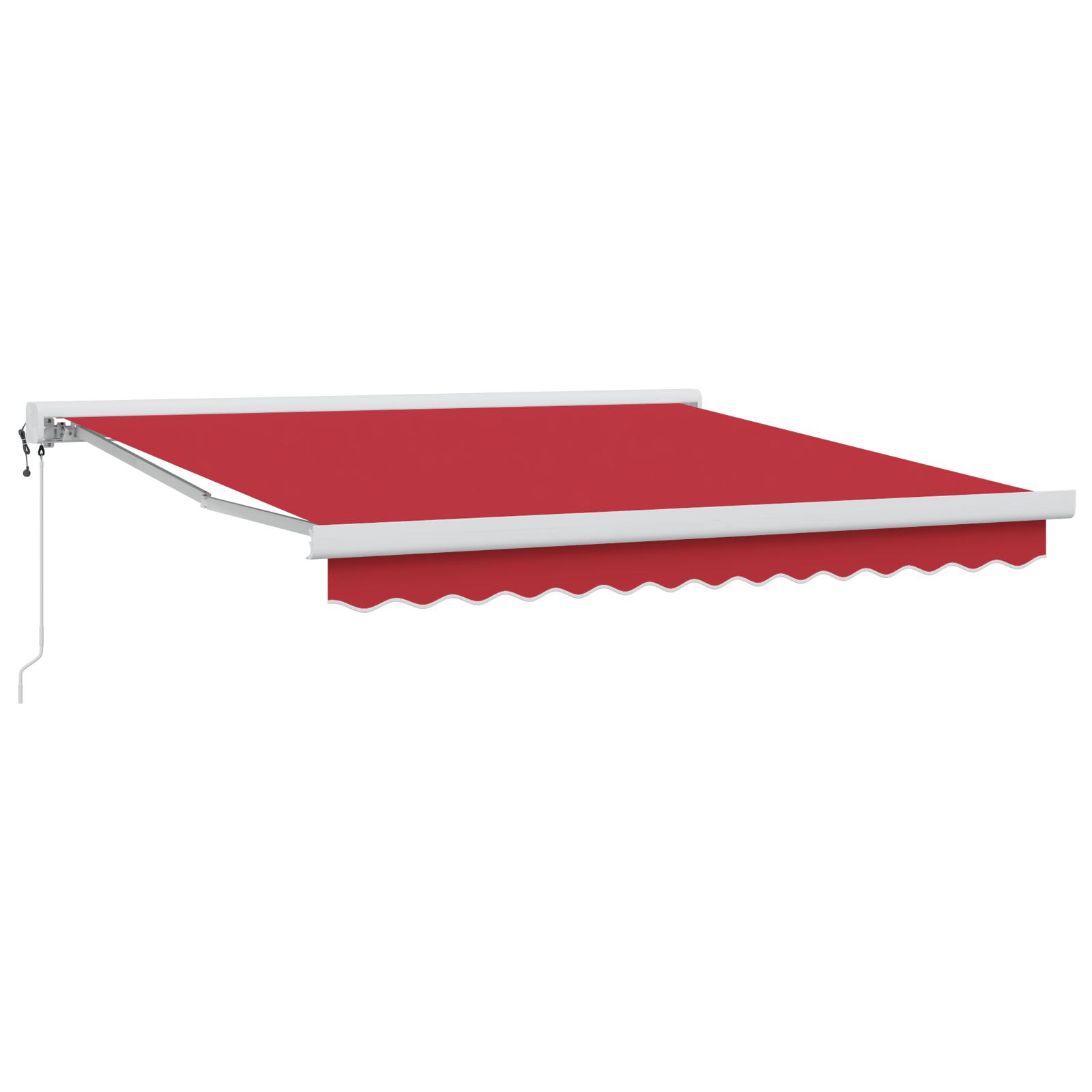 UtrÃ¦kkelig Markise RÃ¸d 300 x 250 cm Stof, metal