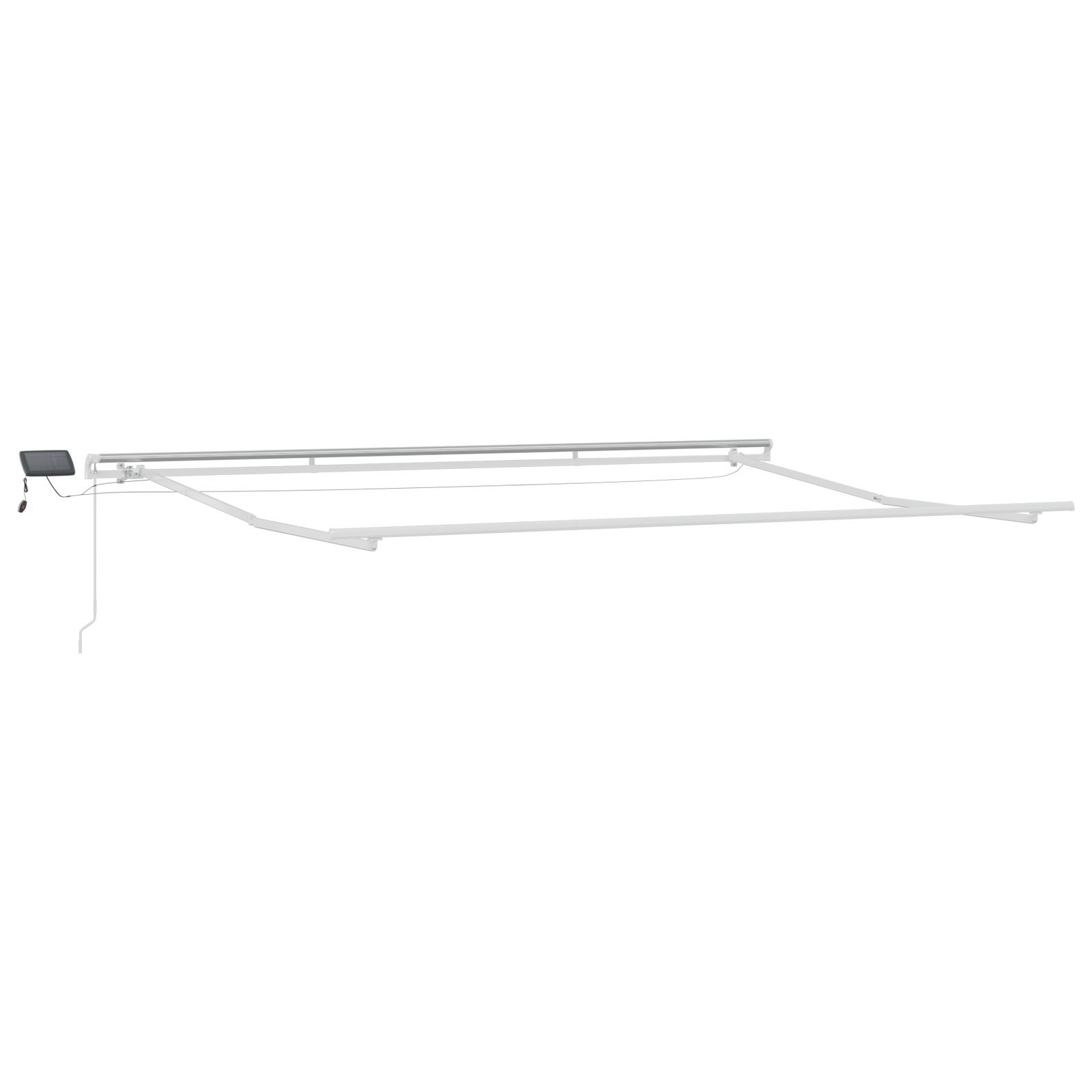 Utrækkelig Markise med Hvid 400 ×300 cm Stof